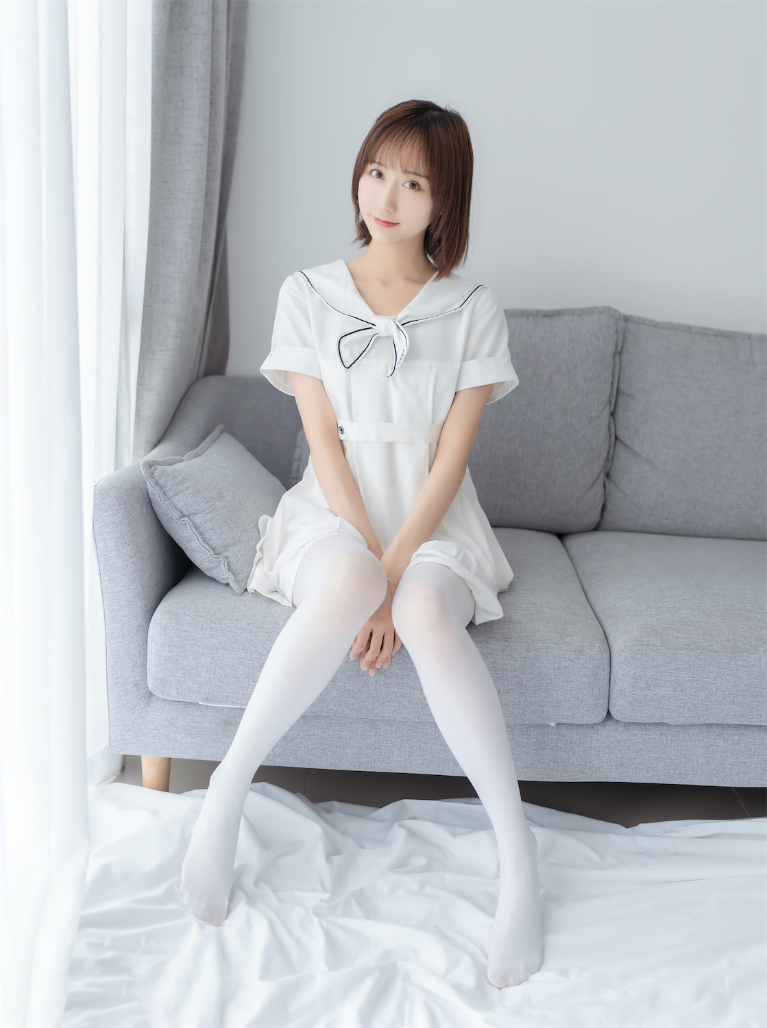 木绵绵OwO - 水手白裙 [40P] - 第2张 - 机器猫次元