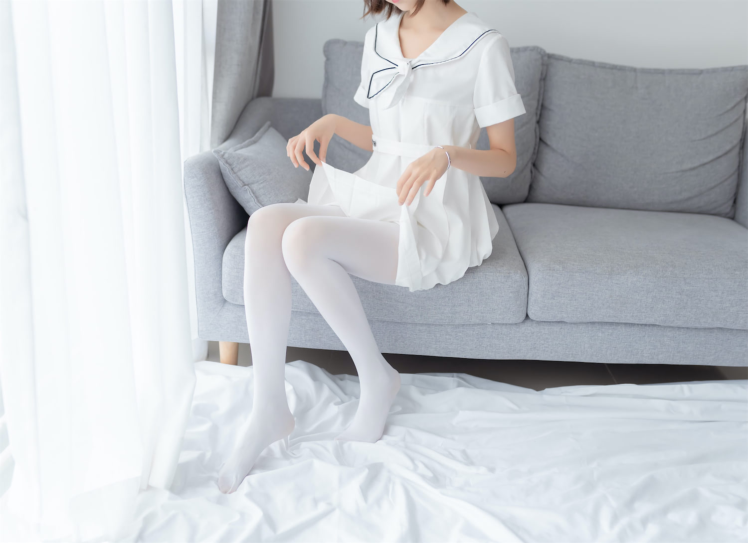 木绵绵OwO - 水手白裙 [40P] - 第5张 - 机器猫次元