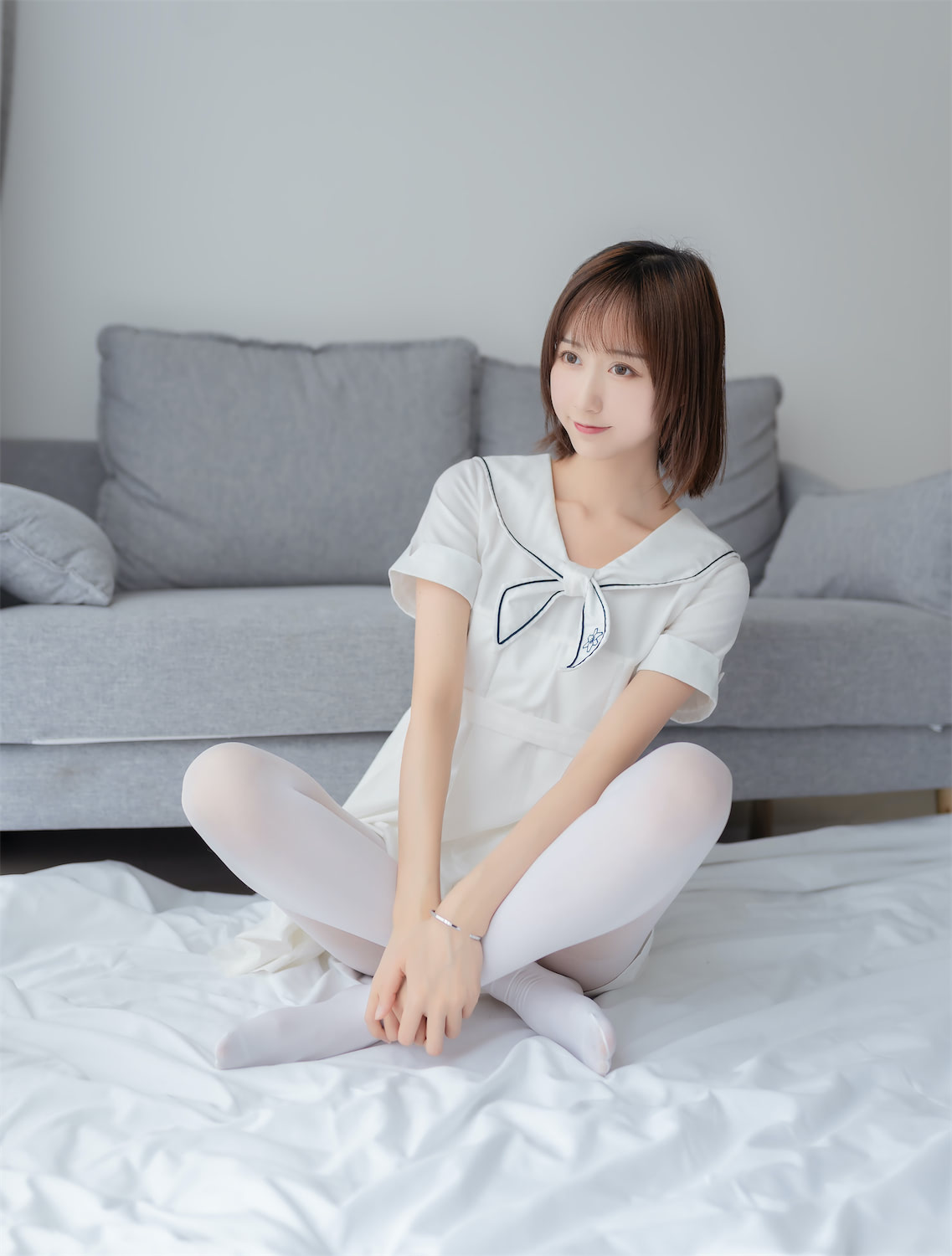 木绵绵OwO - 水手白裙 [40P] - 第1张 - 机器猫次元
