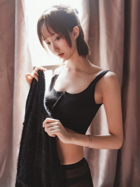 木绵绵OwO - 黑丝健身服 [83P]